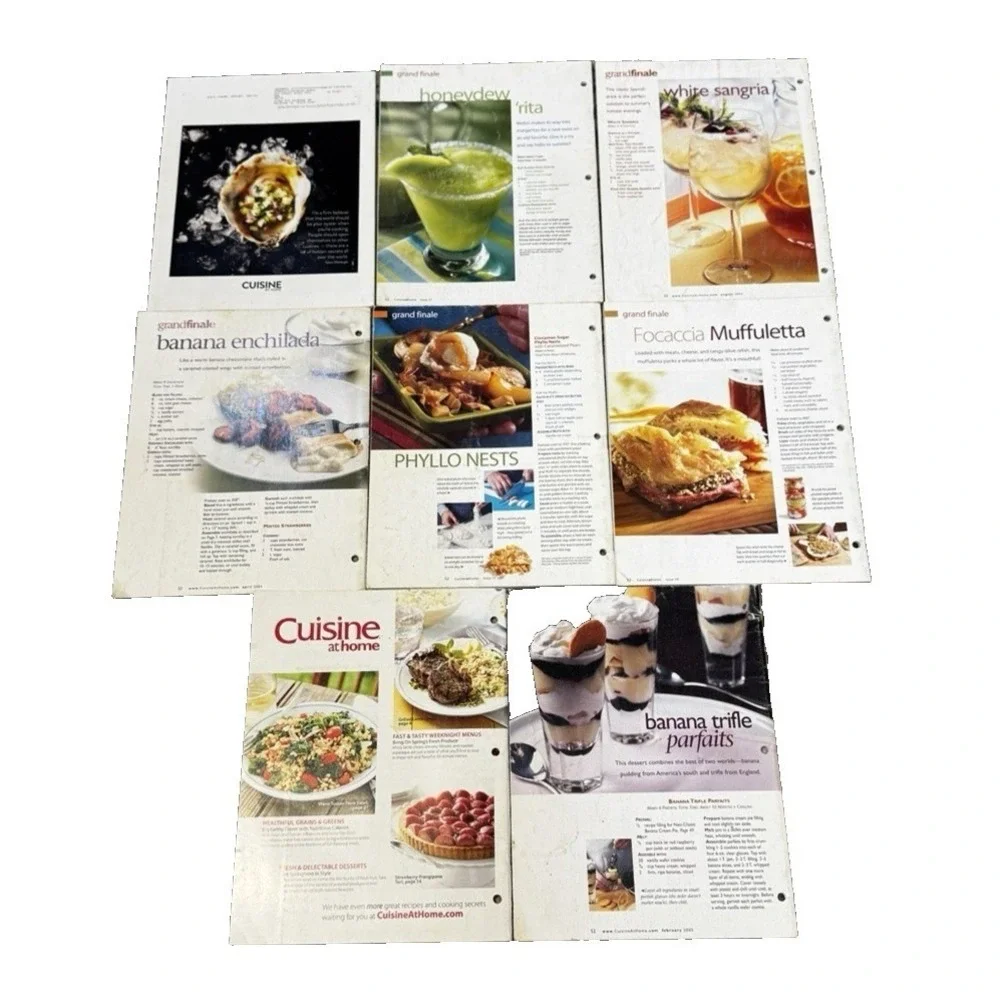 Cuisine at Home Food Magazine Lot of 8 Issues Weeknight Sunday Dinners Easy